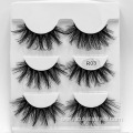 3 pairs natural lashes thick strips false eyelashes